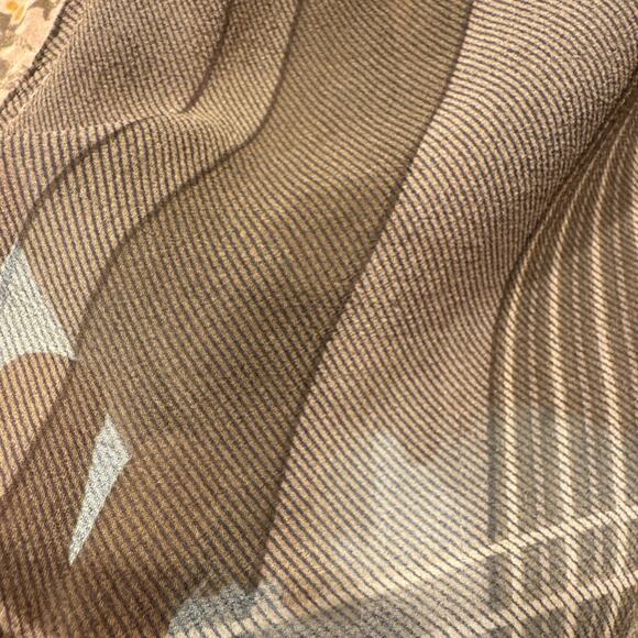 URU Mixed Print Flowy Asymmetrical Tunic Top Womens One Size Silk Boho FLAWED - Picture 15 of 16